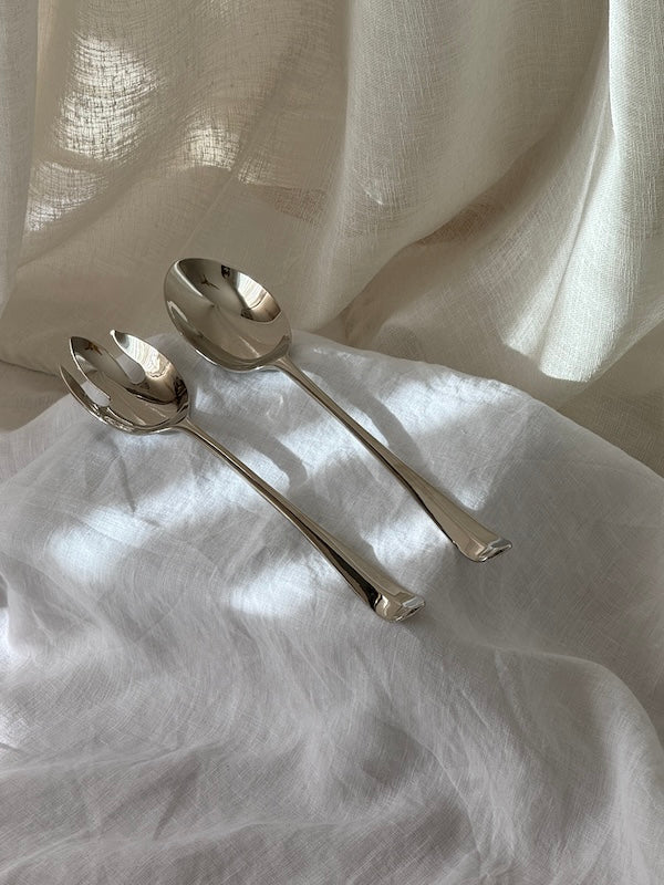 Montpellier Nickel-Plated Salad Serving Spoons Set