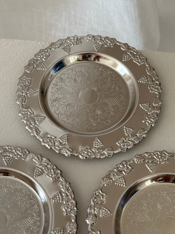 Mallorca Set of 6 Silver-Plated Meze Plates