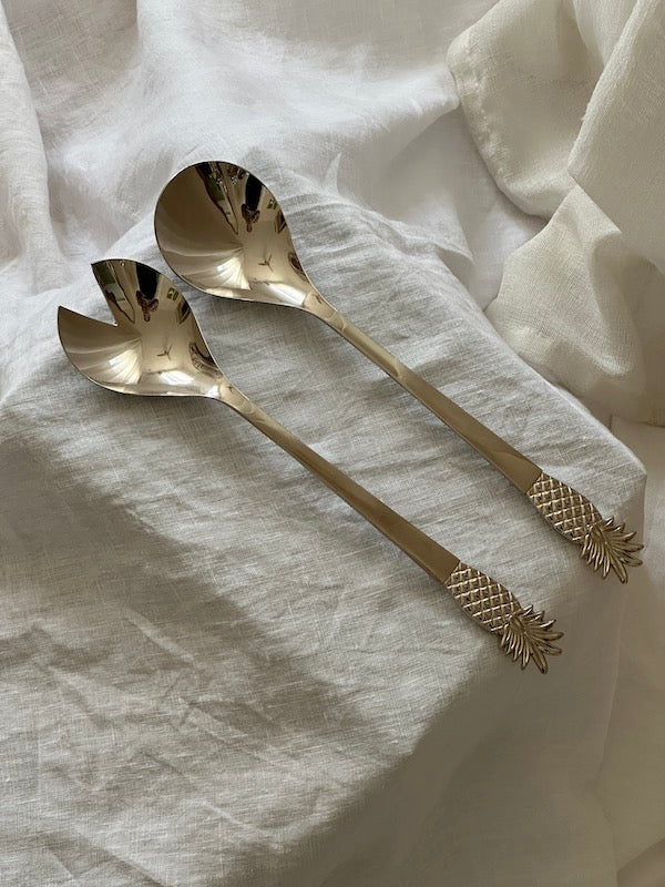 Fruitier Salad Serving Set – Nickel Plated