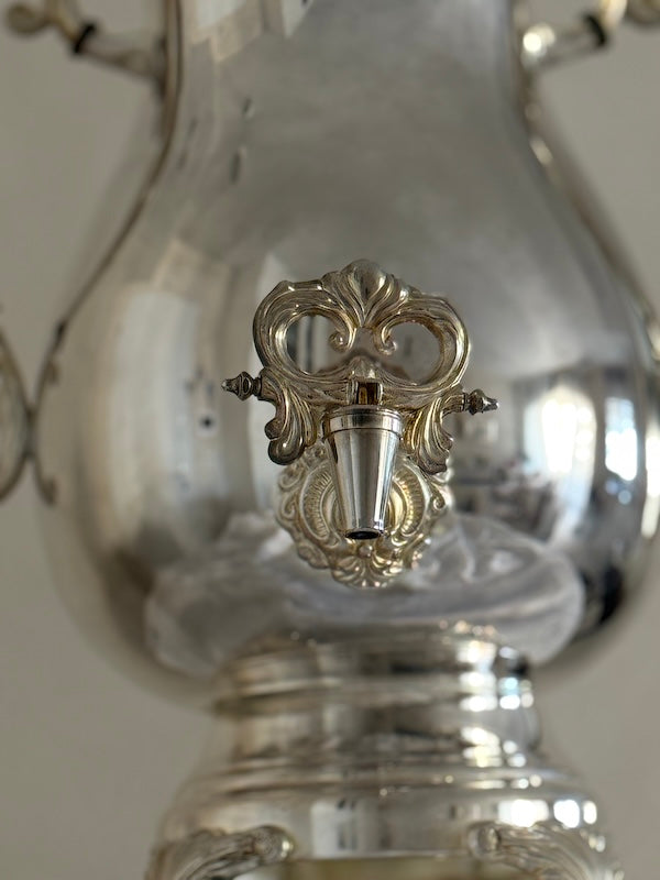 Élysées Vintage Silver-Plated Brass Samovar for 50 Cups