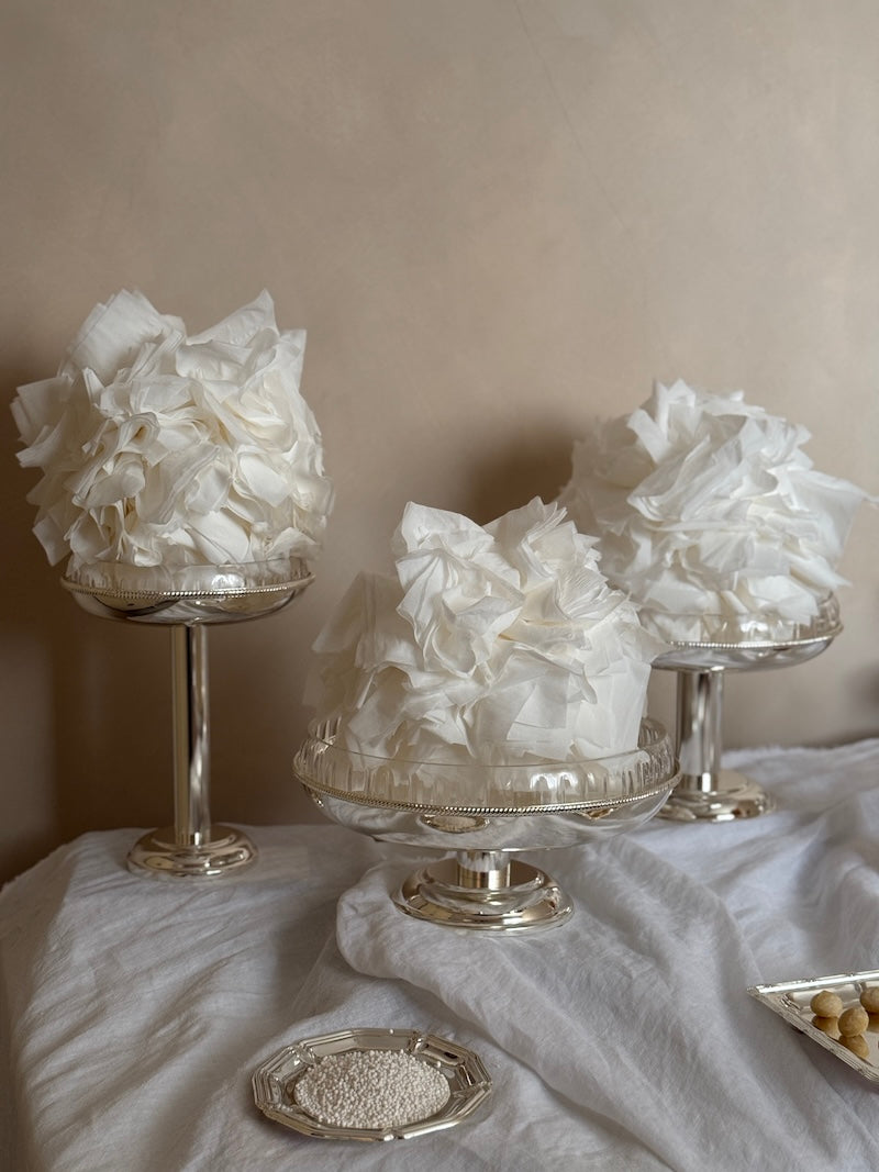 Medium Umbria Silver-Plated Stand Serving Bowl with Glass Bowl