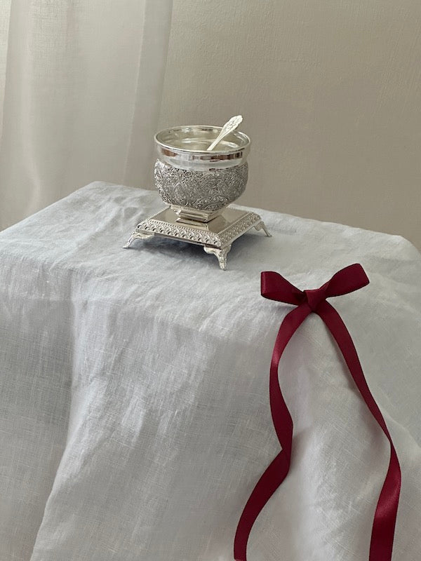 Toulouse Silver-Plated Salt Serving Dish with Spoon