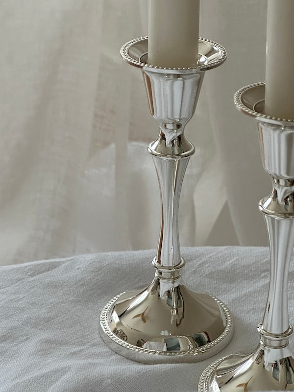 Saint-Raphaël Set of Small Silver-Plated Candlesticks