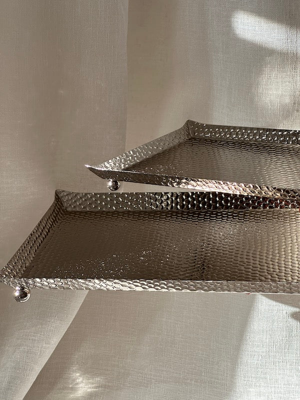 Large Rectangular Épernay Silver-Plated Tray
