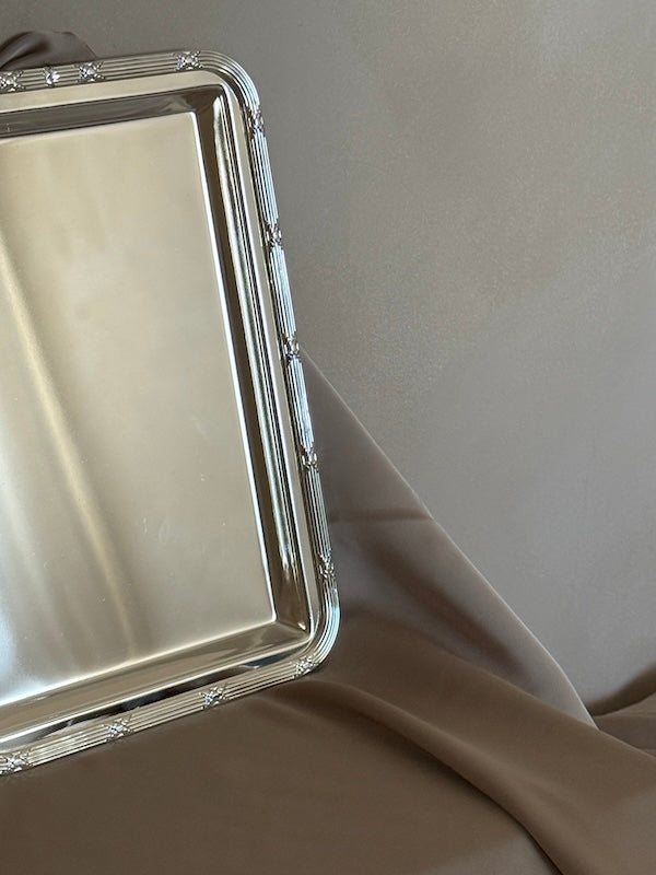 Small Rectangular Château Silver-Plated Tray