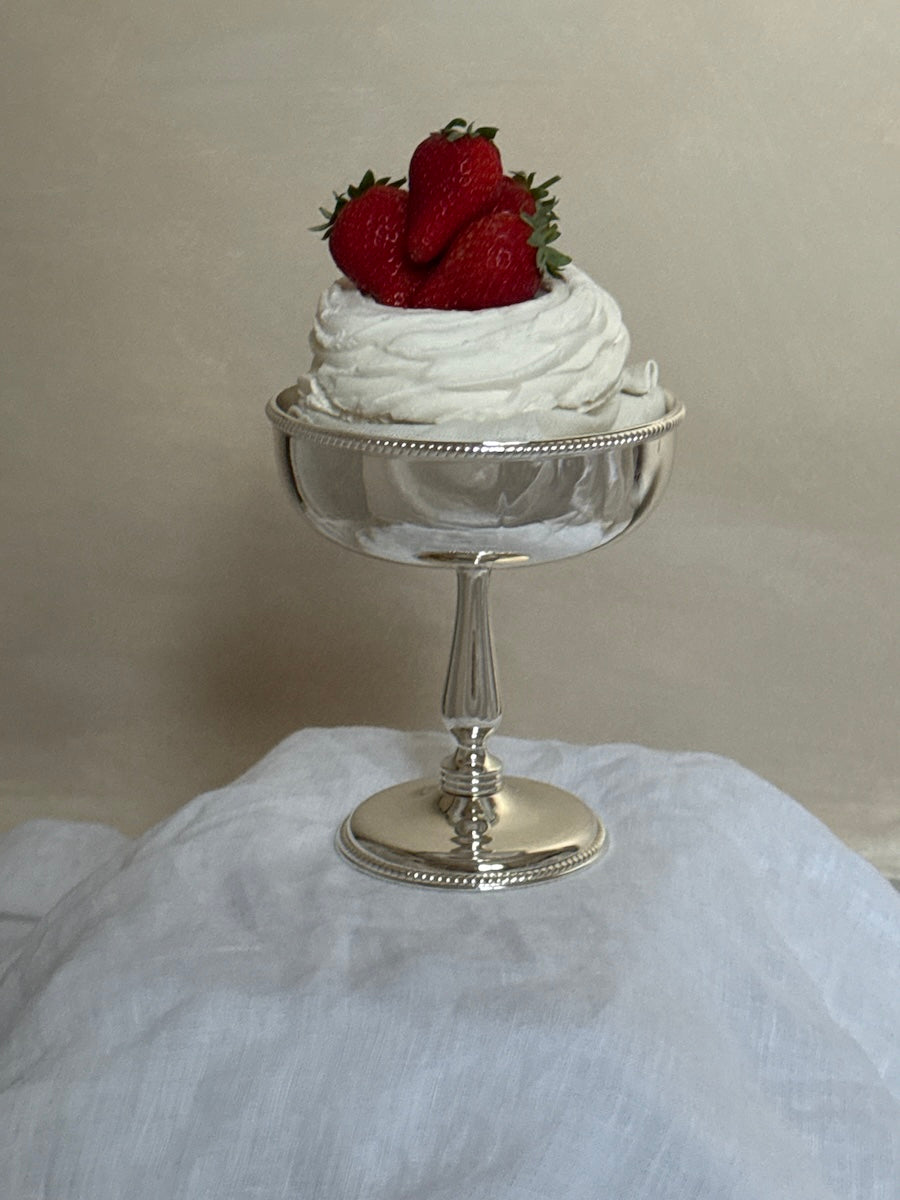 Umbria Large Silver-Plated Serving Goblet with Delicate Embellishments